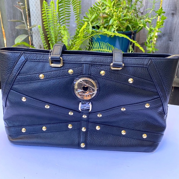 Love Moschino Bags Nwt Love Moschino Black Leather Toteshoulder Bag